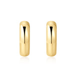 Gold Dome Band 925 Silver Ring Earring E061-10G