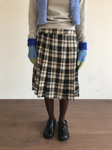 Grunge Button-Up Checkered Skirt (2 Colors)