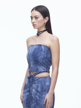 Denim Mesh Top (BL)