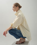 Drape Scarf Shirt_Beige