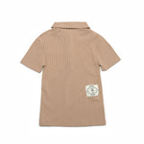 [LINE] Unbalanced Ribbed Polo T-shirt (3c)