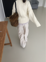 アディルーズショートケーブルニット(3c)
