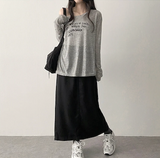 アリングレタリングショルダー長袖Tシャツ