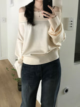 Katie Off-Shoulder Knitwear (3 colors)
