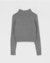[MADE] Basie Cable Knit Zip-up