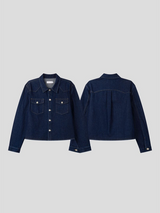 Western crop denim shirts jacket