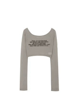 letter printed cropped top