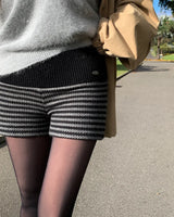 [ORIGINAL] モエリン ストライプ ニット ショート パンツ