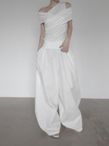 Lovell Drape One-Shoulder Off-Sleeveless