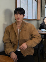 Ber suede collar neck jacket