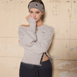 フルッフィーコルセットワンショルダーニット[Gray]