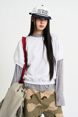 Sop crop short sleeve sweatshirt