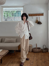 Odison rivet pintuck pants