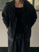 Cadera Pigment Track Overfit Two-Way Hood Zip-Up