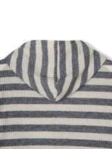 Ocean Striped Warmer Zip Hoodie