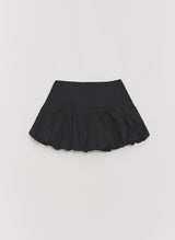 バルーンフィットコットンミニスカート Black