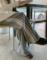 Pilfer Lace Brushed Banding Wide Pants