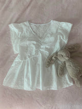 [made by fling] butterfly blouse (white)