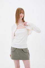 ARIOSO BOLERO SET / WHITE