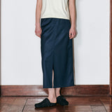 Front Slit Skirt Navy
