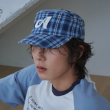 A Logo Check Pillbox Cap (Blue Check)