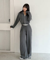 LOGO PIGMENT WIDE BANDING PANTS [2color]