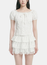 Soel Shirring Line Puff Blouse