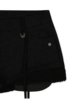Micro Wool Shorts / Black