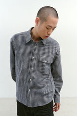 One Pocket Regular Check Shirt (Navy)