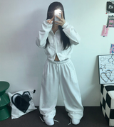 STREET PATCH WIDE PANTS 🤎🤍🖤3COLOR