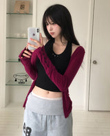 Luca V-neck Button Tencel Cardigan