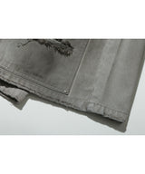 Double Knee Bermuda Pants (Dirty Grey)