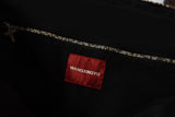 SIGNATURE FLOCKED DENIM WASHED DESTROYED TOTE MESSENGER BAG