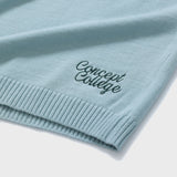 3D C Patch Sky Blue Knit Vest [Unisex]