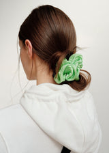 Wave Pearl Satin Scrunchie_Light Green