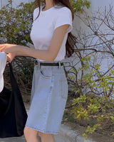 ハーフバミューダデニムパンツ