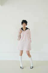 POLKA STAR PATCH SAILOR DRESS (PINK)
