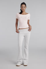 Sheer Romance Printed Top, Pink