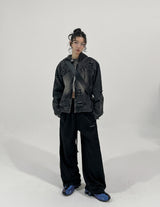 Chris Damage Hooded Denim Jacket