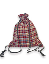 000 Design Check Gym Sack / Burgundy
