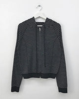 Bobby Striped Knit Zip-Up Hoodie (7color)