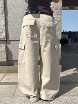 ヘールコットンカーゴカットワイドパンツ