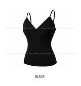 Roen Ribbed Lace With Cup Sleeveless