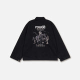 Cowboy Embroidered Work Jacket_Black