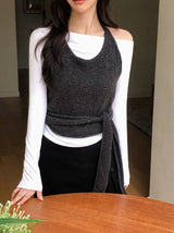 RS Boat Neck Slim Rib Long Sleeve T-shirt (4color)