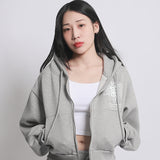 クリサンセマムフーディージップアップ (GREY)
