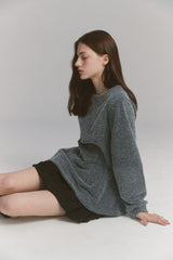 Angora Flare Sweatshirt Charcoal