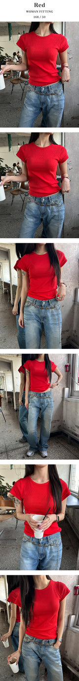 [S/S] slim fit half t-shirts(4color)