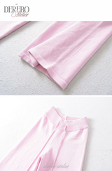 Cozy Knitwear Zip-up Training Set-up (TOP)