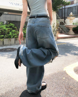 Pave Vintage Damage Balloon Denim Pants